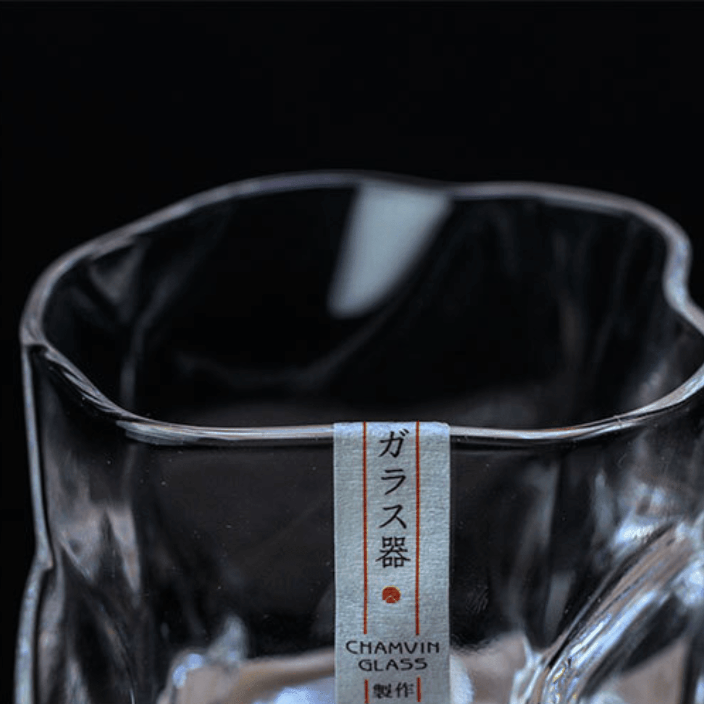 Edo Kiriko Whiskey Glass In Japanese Crystal With Crumple Design Handmade