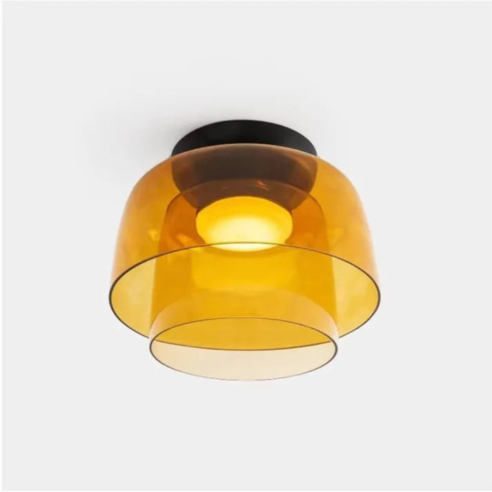 Lumenweave Nordic Style Ceiling Light With Handcrafted Glass Shade For Living Rooms And Dining Areas
