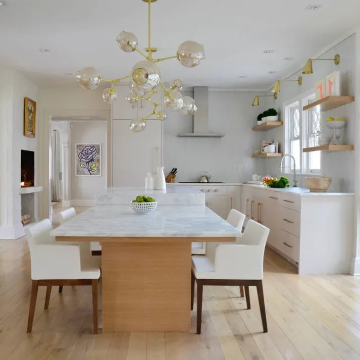 LustraNova Pendant Light With Glass Orbs And Branching Arms For Ambient Living Room Lighting