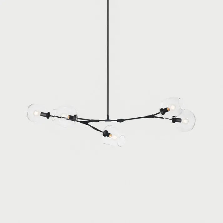 LustraNova Pendant Light With Glass Orbs And Branching Arms For Ambient Living Room Lighting