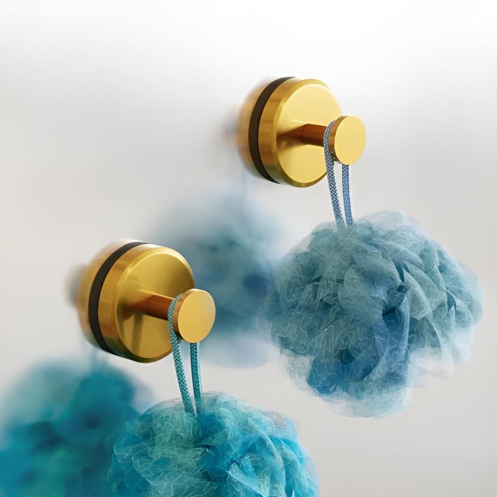 No-Drill Vacuum Hooks For Shower, Stainless Steel Bathroom Hangers, Waterproof Up To 7kg