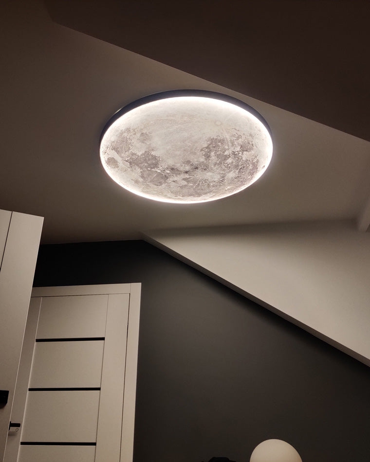 Nástěnná lampa s motivem měsíce, stmívatelná LED a dálkovým ovládáním pro obývací pokoj a ložnici