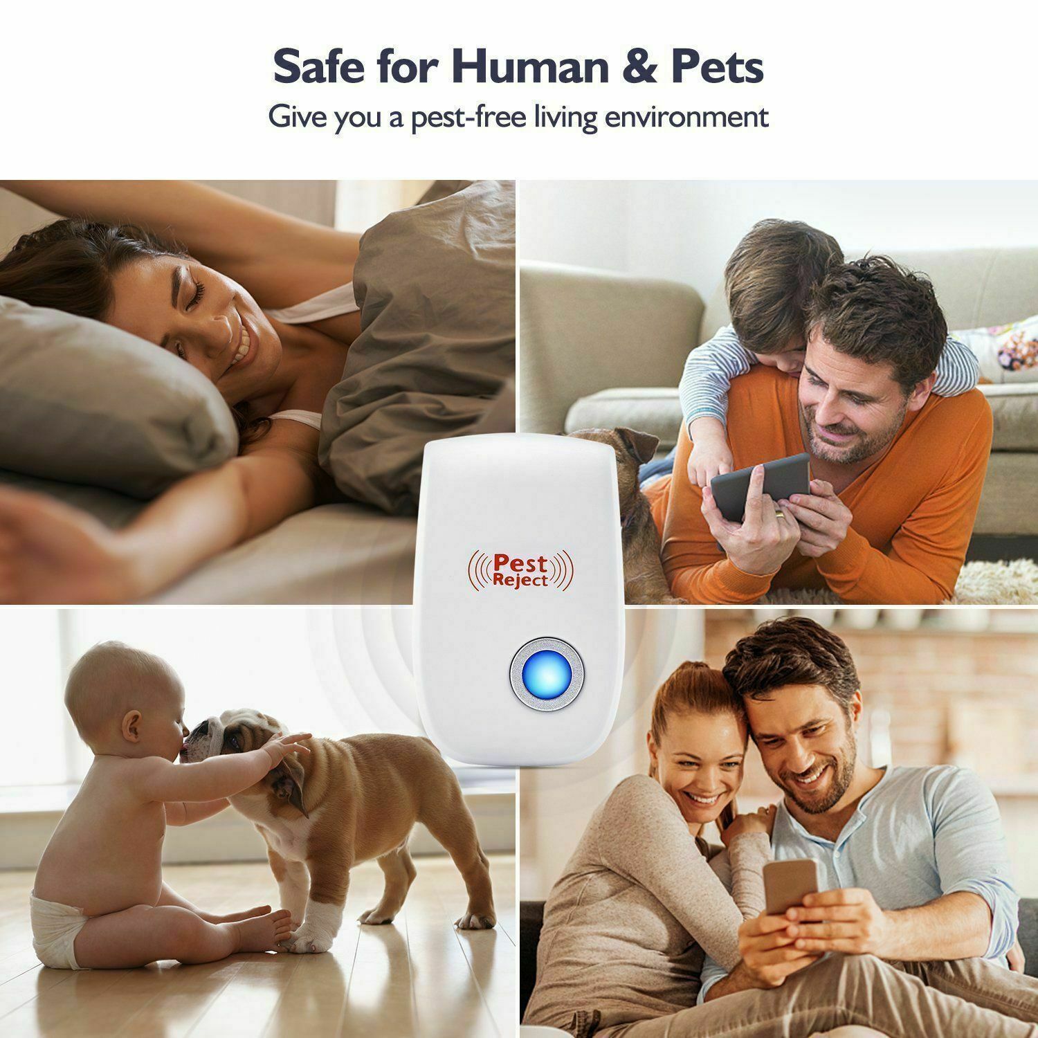 Garden Ultrasonic Pest Repeller, No Chemicals, Child And Pet Friendly, Up To 74 Sq Meters