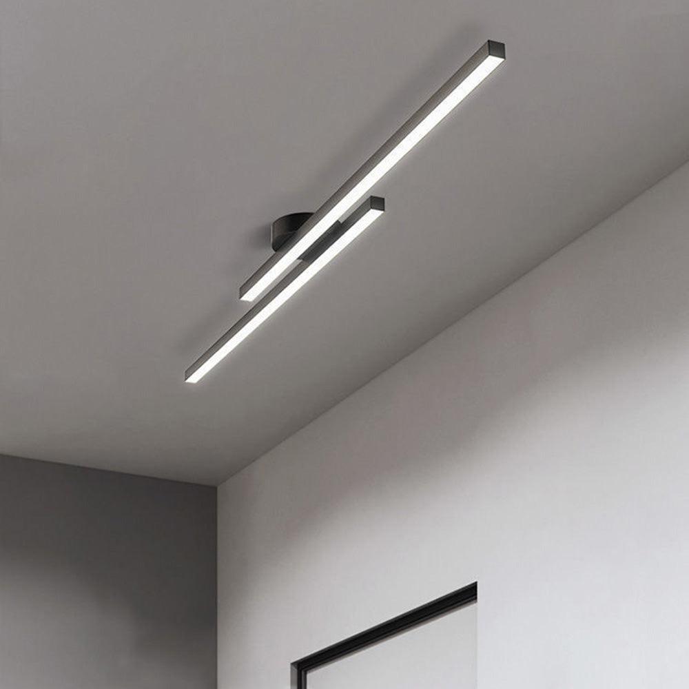 LumenVale Aluminum LED Ceiling Light With Minimalist Design, Semi Flush For Living Areas