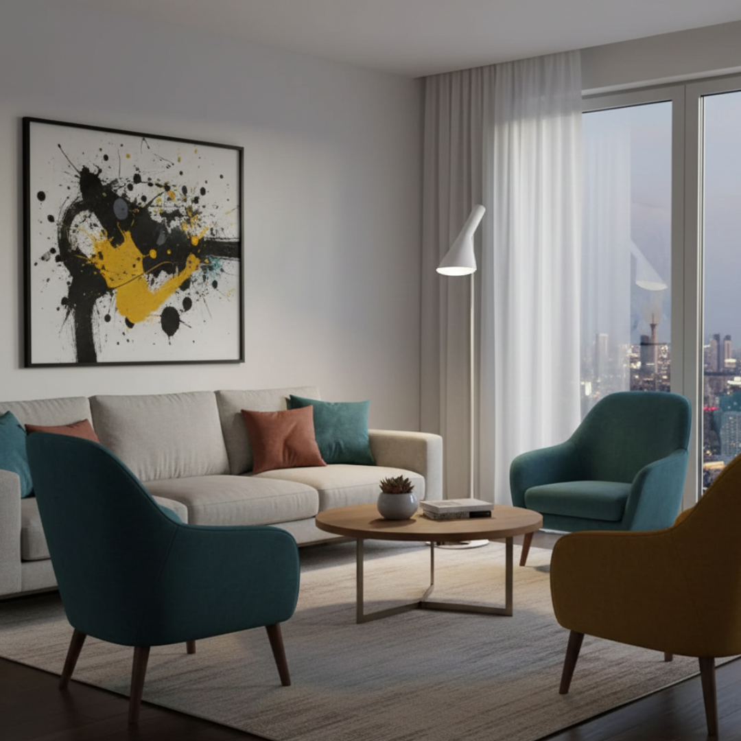 Nordic LED Floor Lamp With Eye Comfort Lighting And Adjustable Brightness For Living Areas