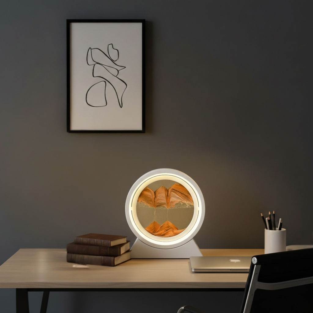 Kinetic Moving Sand Lamp For Tabletop Decor A Mesmerizing Relaxation Display That Eases Stress And Elevates Mood