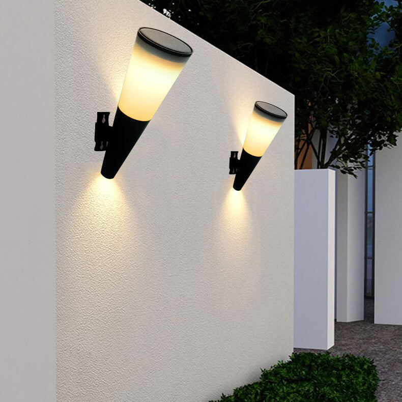 NovaLux Anthracite Solar Wall Light With Dusk To Dawn Sensor For Outdoor Lighting