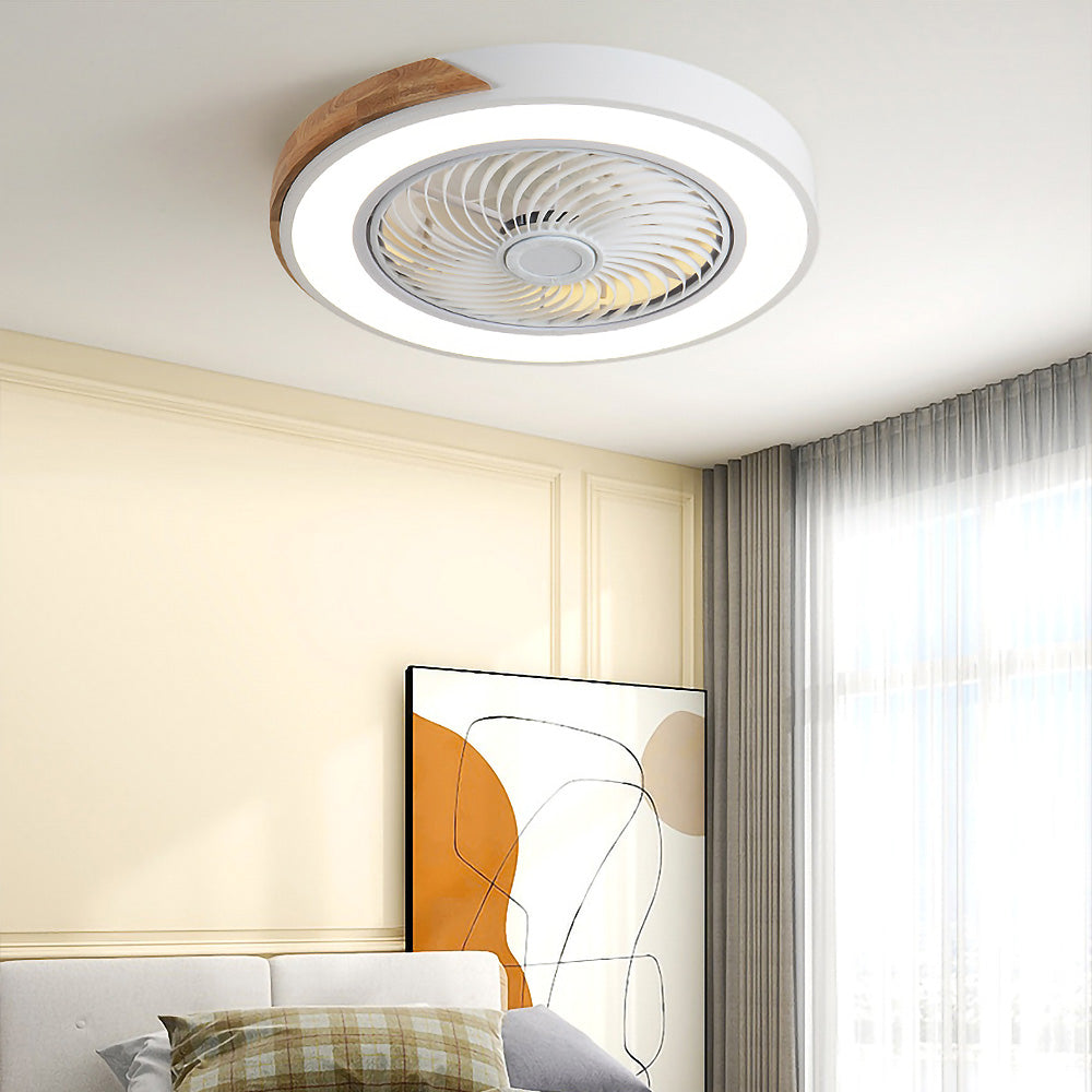 Boreal Timber Wooden Blades Ceiling Fan With Energy Saving LED Lighting For Living Spaces