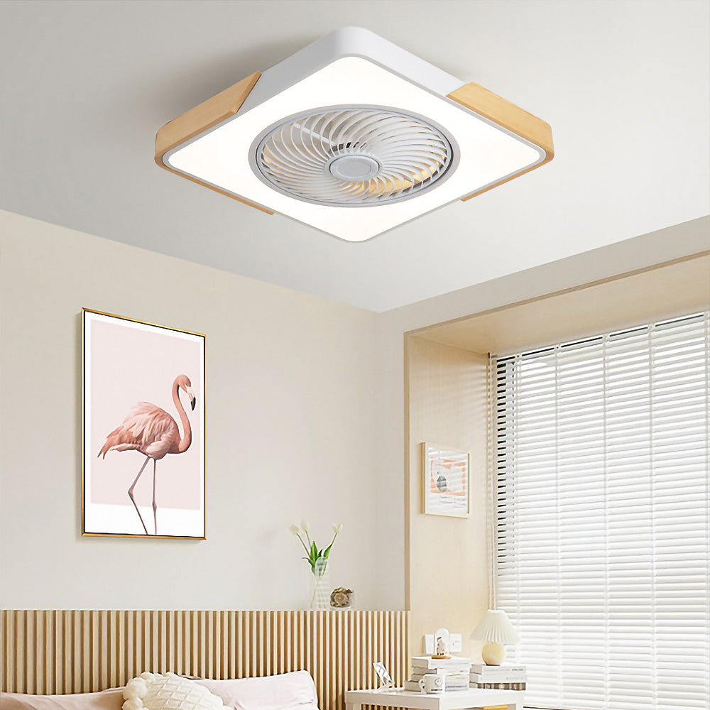 Boreal Timber Wooden Blades Ceiling Fan With Energy Saving LED Lighting For Living Spaces