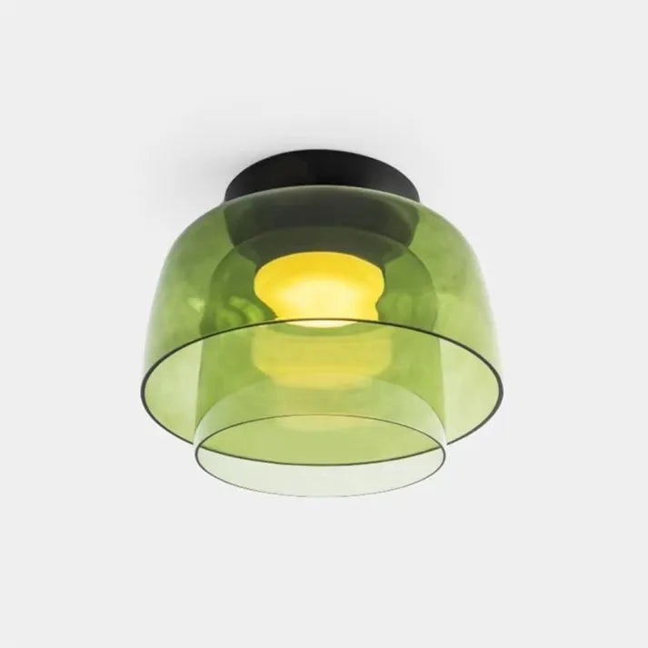 Lumenweave Nordic Style Ceiling Light With Handcrafted Glass Shade For Living Rooms And Dining Areas