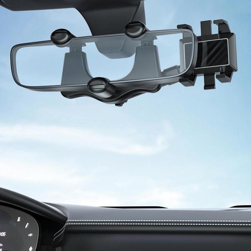 Universal Rearview Mirror Phone Holder With 360 Degree Rotation For Navigation