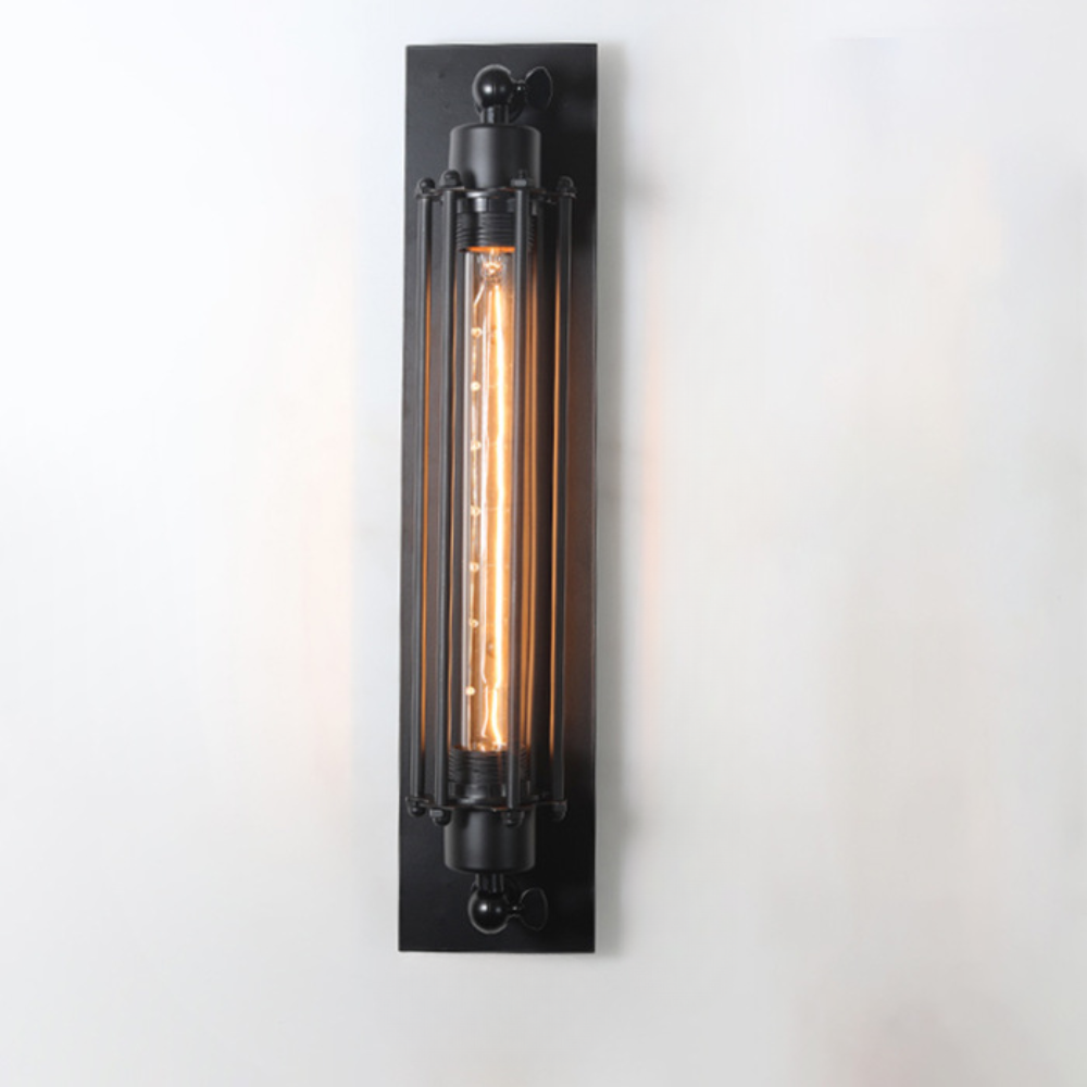 Vintage Industrial Cast Iron Wall Lamp With LED Black Silver Bronze Finish