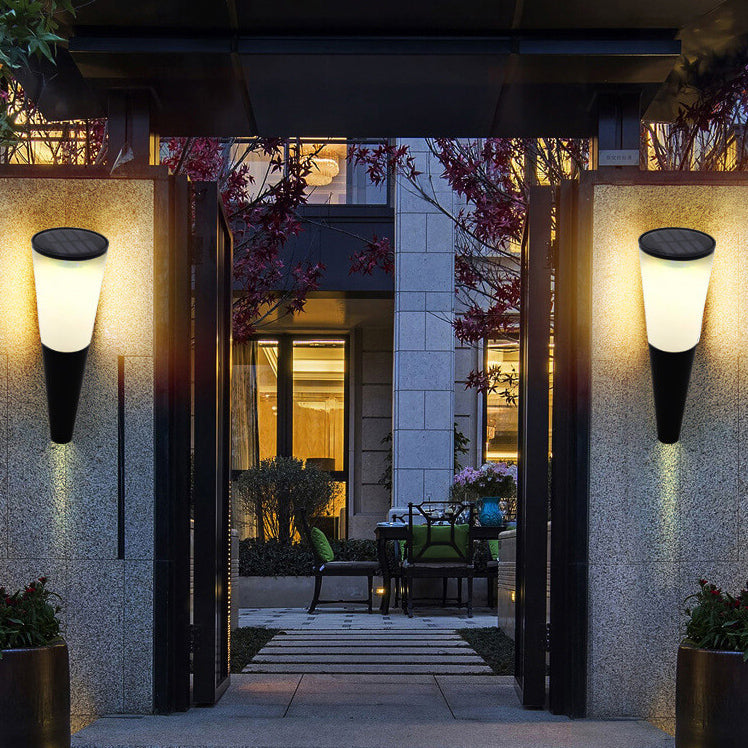 NovaLux Anthracite Solar Wall Light With Dusk To Dawn Sensor For Outdoor Lighting