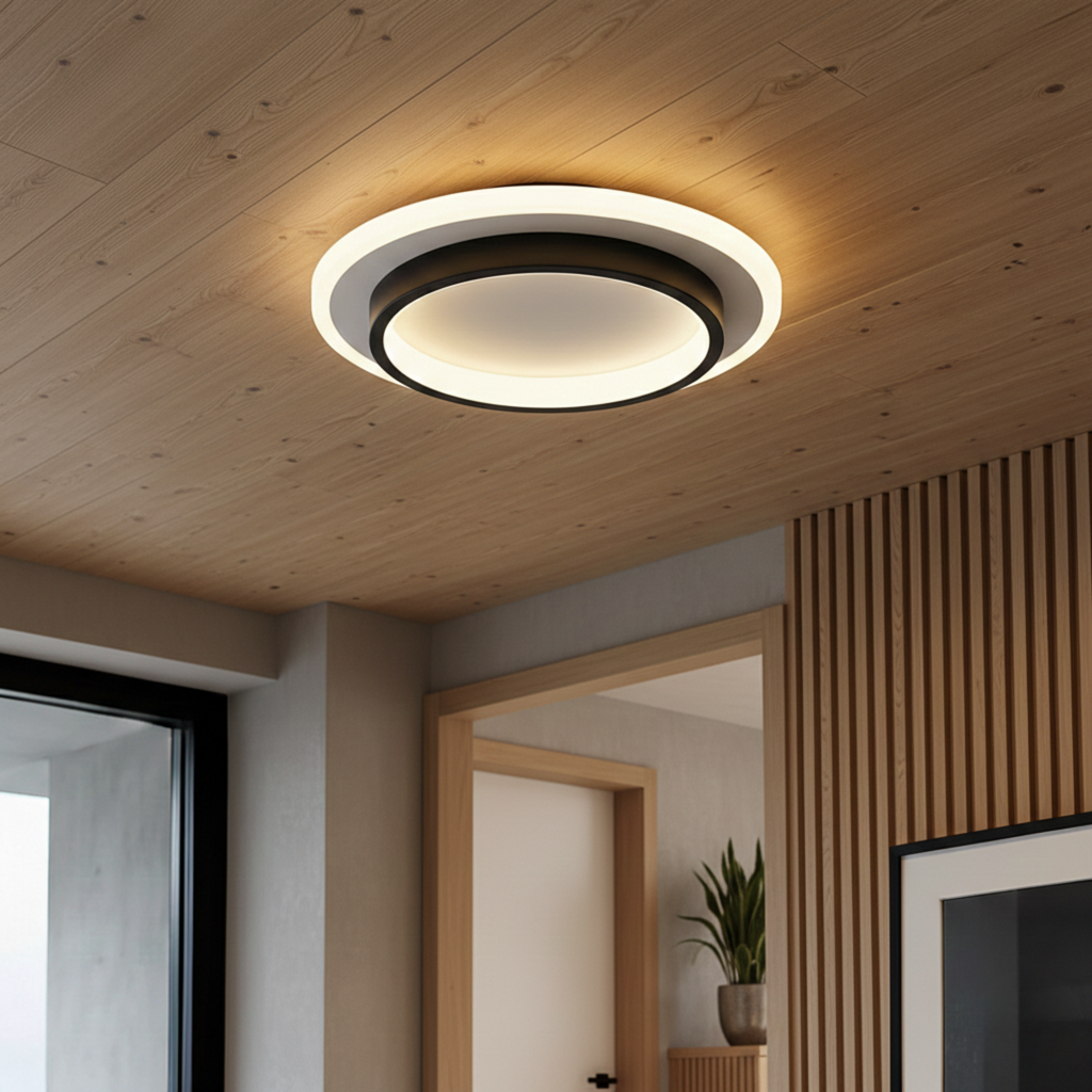 AureaLux Contemporary LED Ceiling Light With Sleek Flush Mount Fixture For Modern Interiors