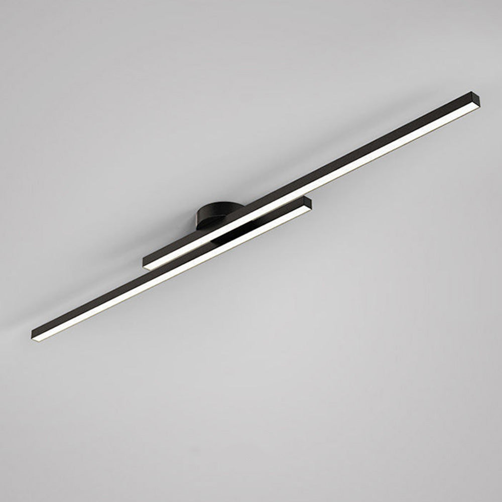 LumenVale Aluminum LED Ceiling Light With Minimalist Design, Semi Flush For Living Areas