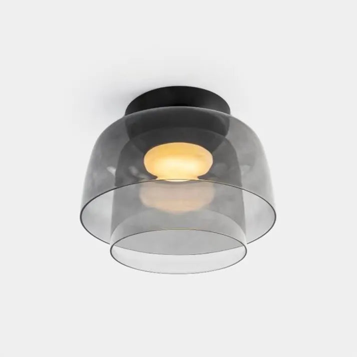 Lumenweave Nordic Style Ceiling Light With Handcrafted Glass Shade For Living Rooms And Dining Areas