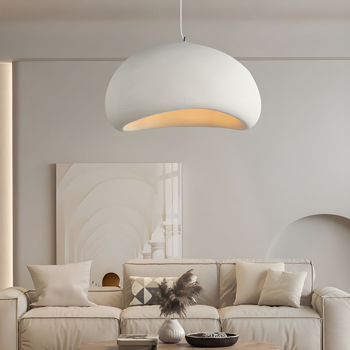 NimbleGlow Adjustable LED Pendant Light With Wabi Sabi Style For Modern Interiors