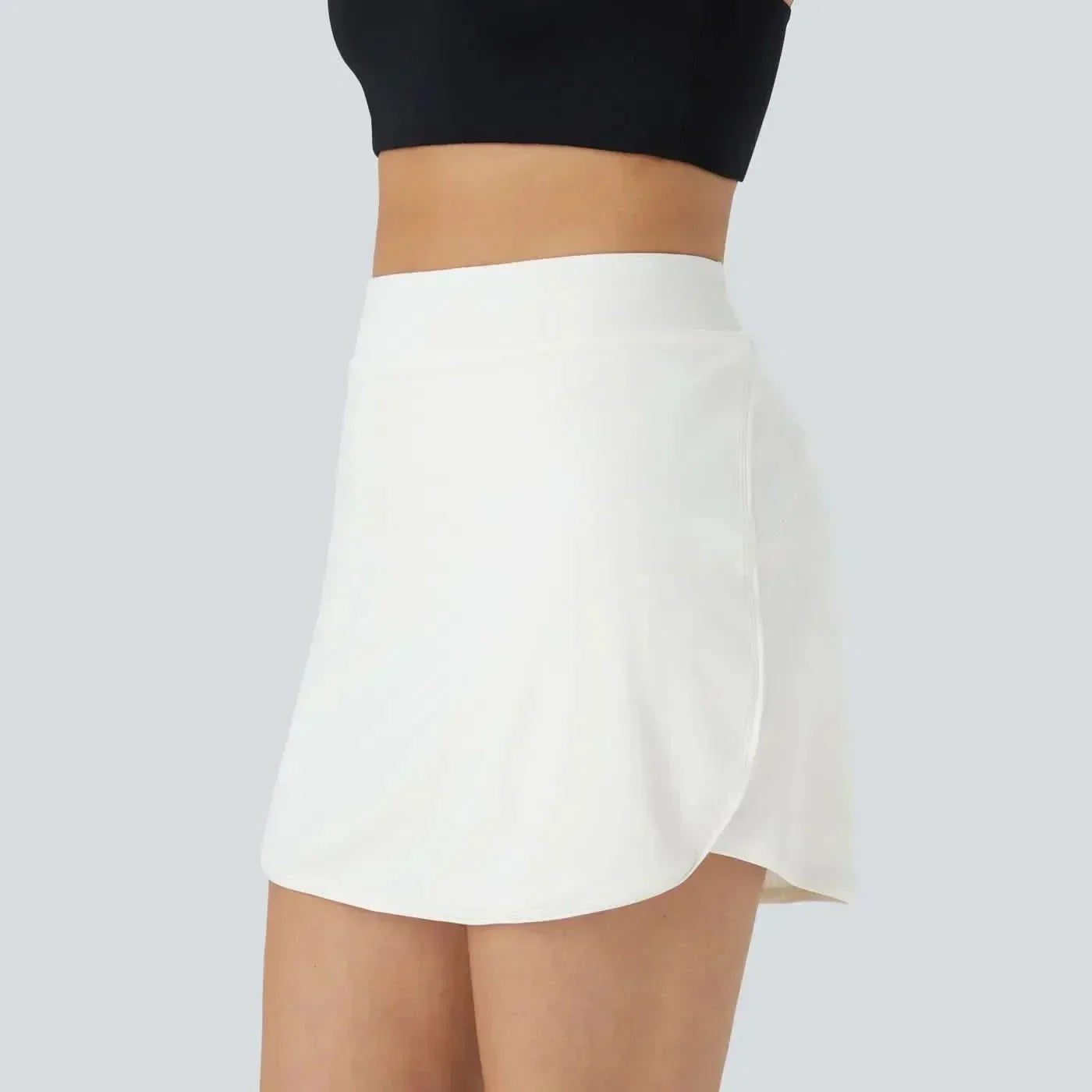 Nova 2-In-1 Micro Golf Skirt — Flat High Waistband, Integrated Hidden Pockets