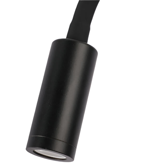 LED Wall Light With 360° Rotating Light Point Black Aluminum Energy Efficient