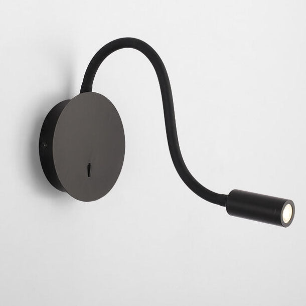 LED Wall Light With 360° Rotating Light Point Black Aluminum Energy Efficient