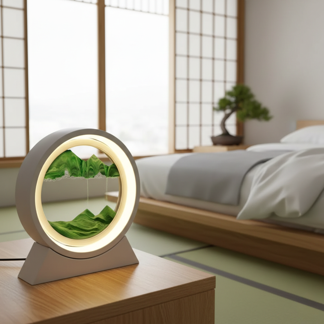 Kinetic Moving Sand Lamp For Tabletop Decor A Mesmerizing Relaxation Display That Eases Stress And Elevates Mood