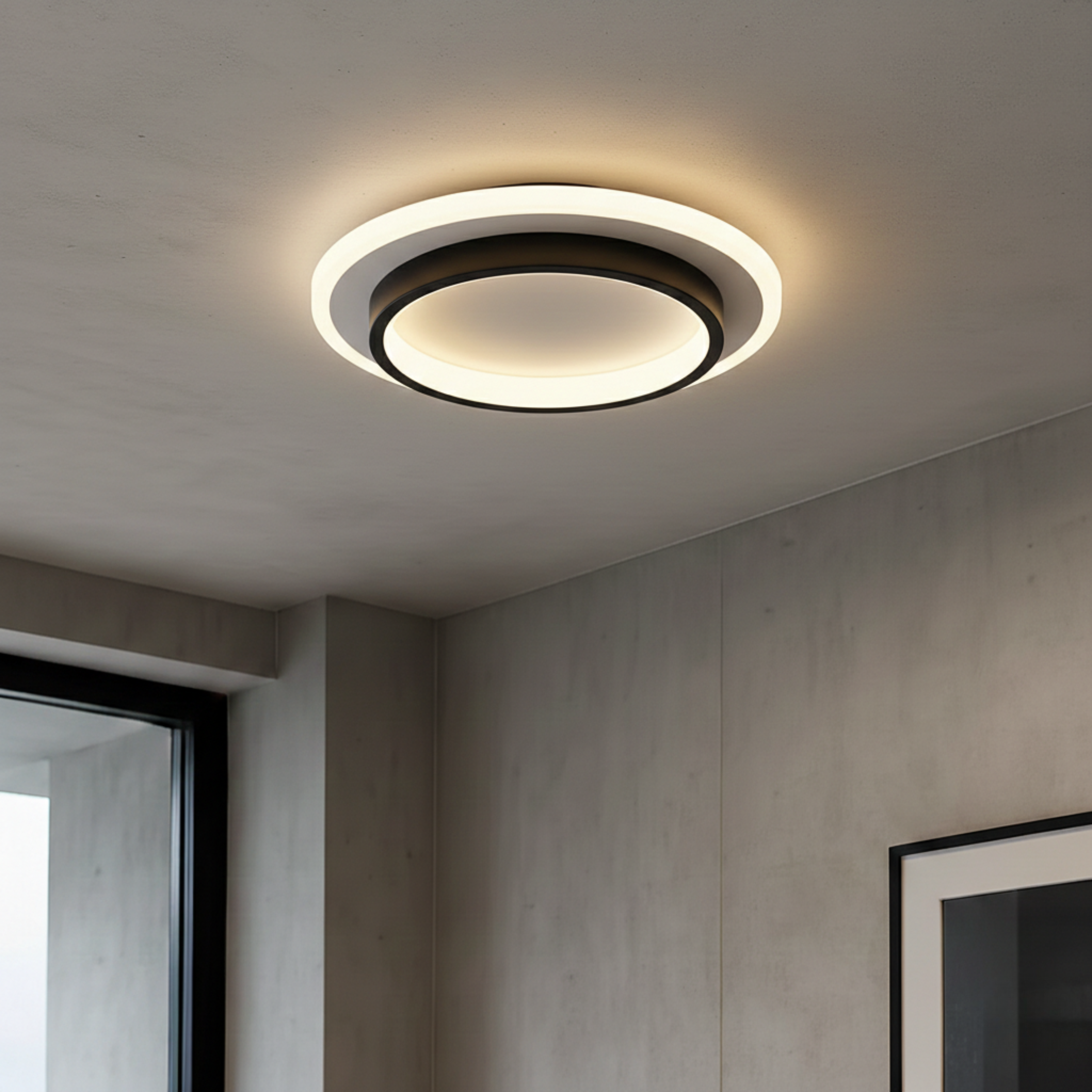 AureaLux Contemporary LED Ceiling Light With Sleek Flush Mount Fixture For Modern Interiors