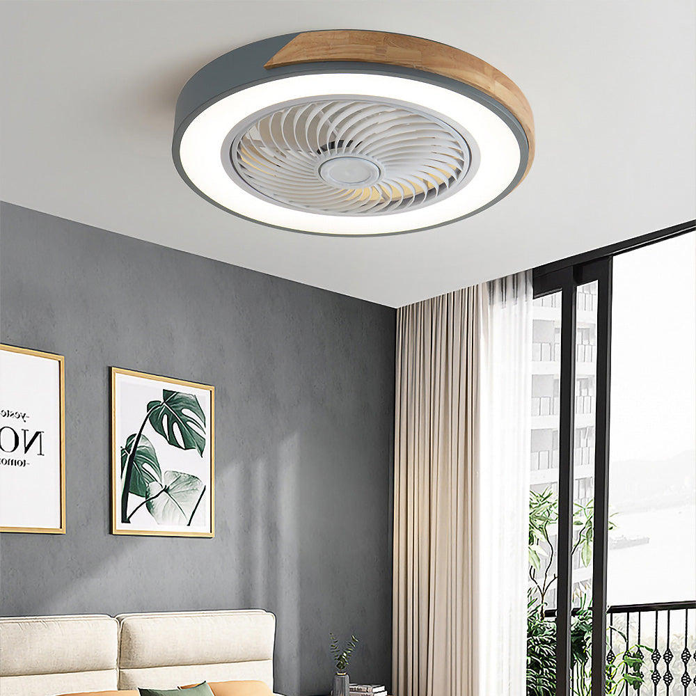 Boreal Timber Wooden Blades Ceiling Fan With Energy Saving LED Lighting For Living Spaces