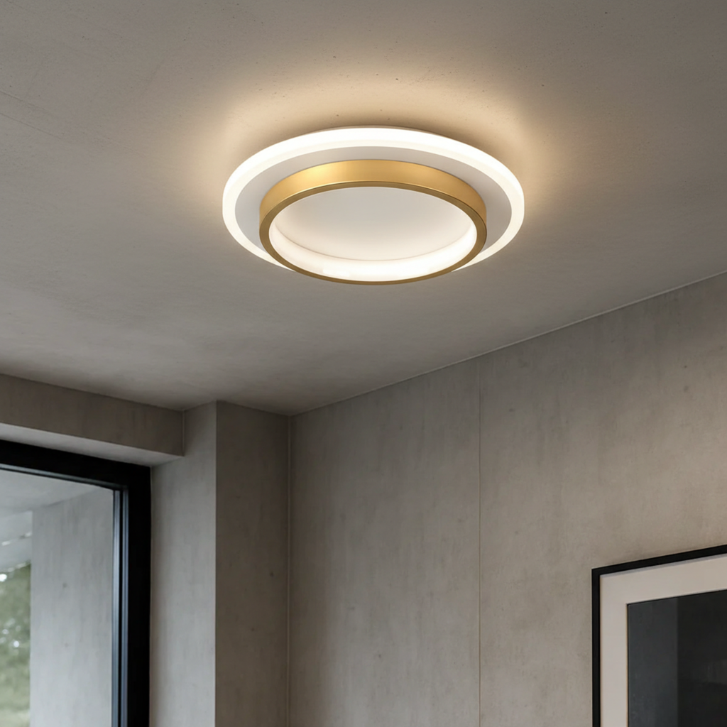AureaLux Contemporary LED Ceiling Light With Sleek Flush Mount Fixture For Modern Interiors