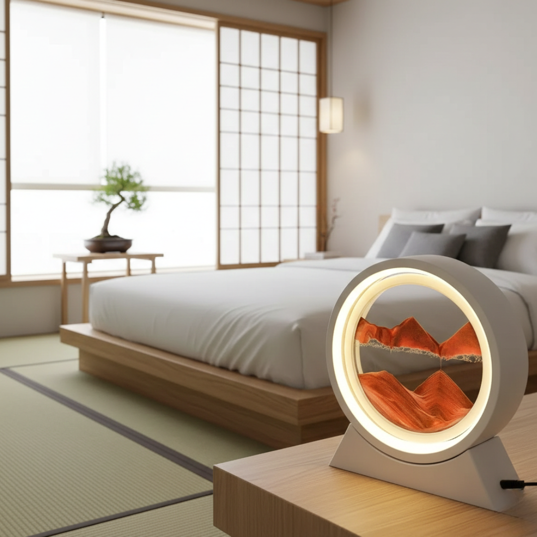 Kinetic Moving Sand Lamp For Tabletop Decor A Mesmerizing Relaxation Display That Eases Stress And Elevates Mood