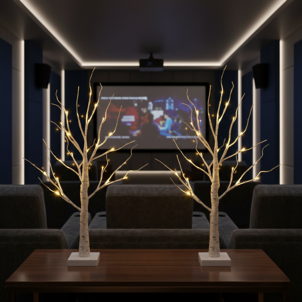 Birch Tree LED Accent Lights For Home Decor And Seasonal Display Indoor Lighting