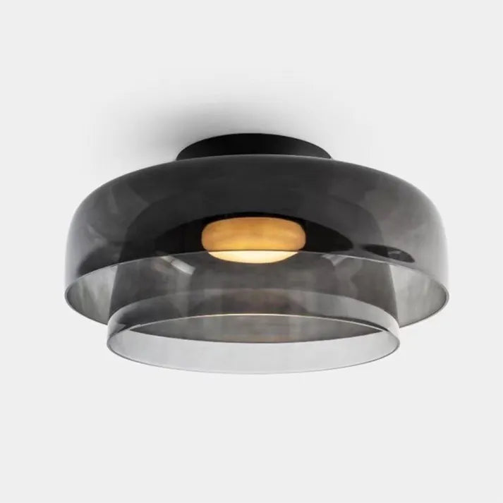 Lumenweave Nordic Style Ceiling Light With Handcrafted Glass Shade For Living Rooms And Dining Areas