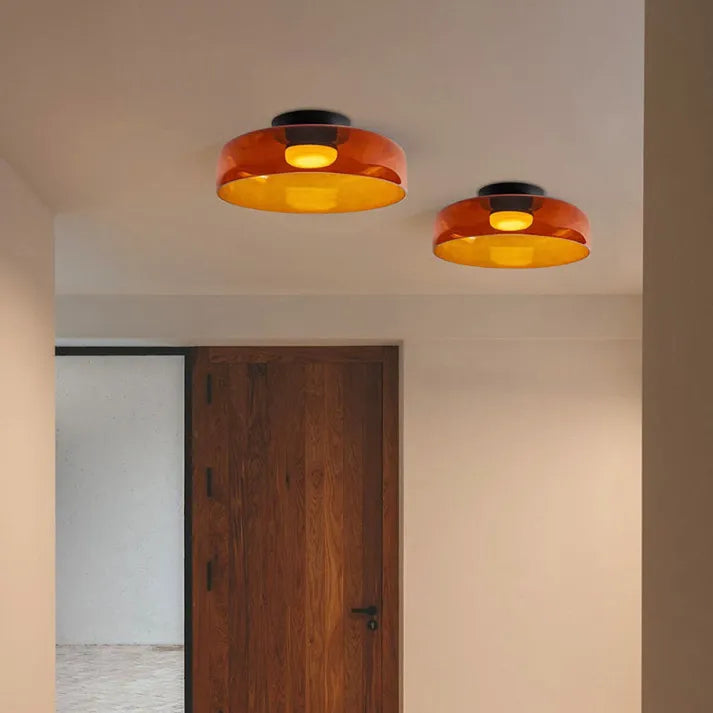 Lumenweave Nordic Style Ceiling Light With Handcrafted Glass Shade For Living Rooms And Dining Areas