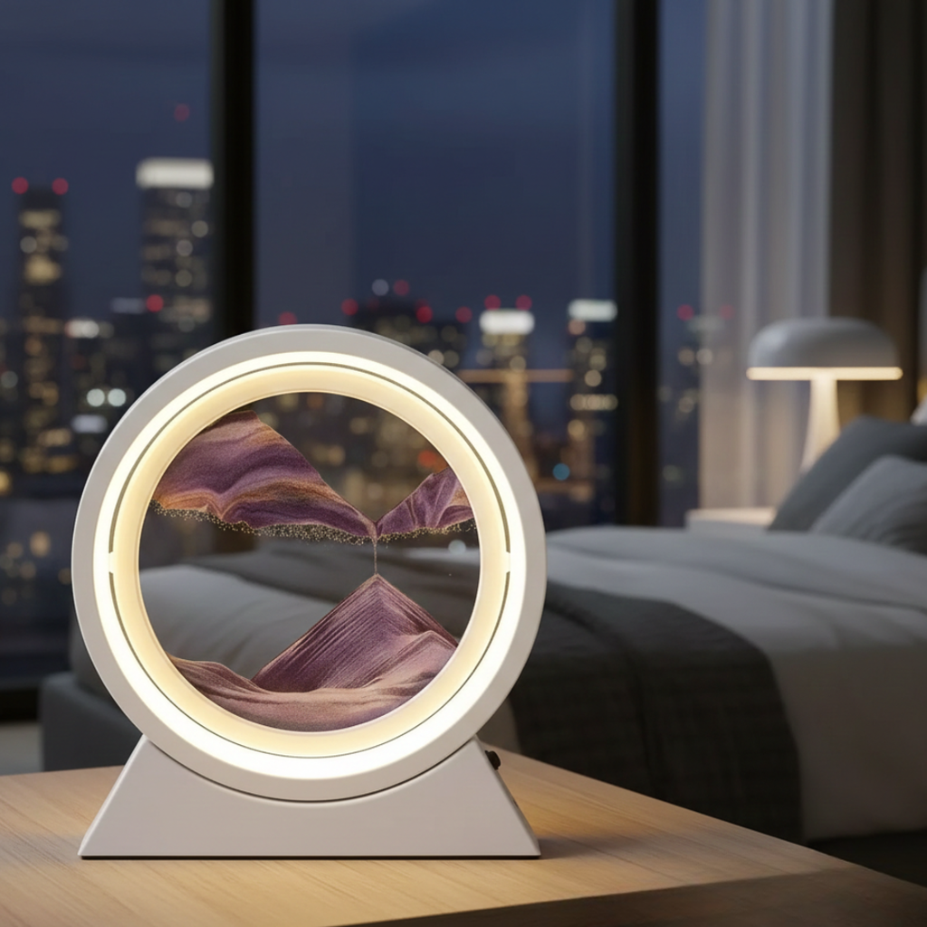Kinetic Moving Sand Lamp For Tabletop Decor A Mesmerizing Relaxation Display That Eases Stress And Elevates Mood
