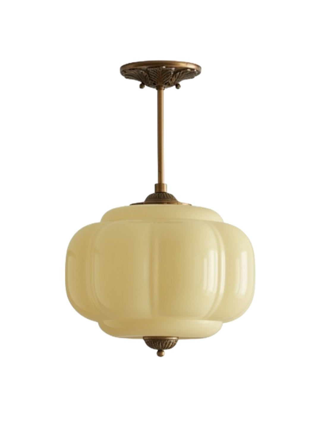 Vintage Milk Glass Ceiling Light With Fluted Rim White Pink Green Matte Glass Brass Black