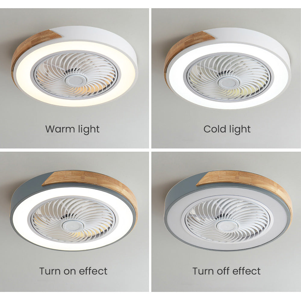 Boreal Timber Wooden Blades Ceiling Fan With Energy Saving LED Lighting For Living Spaces