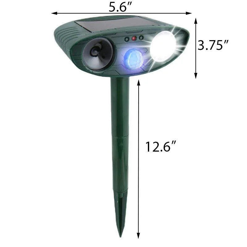 Solar Ultrasonic Repeller With PIR Sensor For Outdoor Gardens