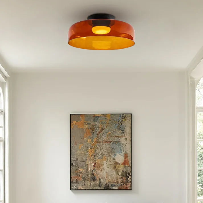 Lumenweave Nordic Style Ceiling Light With Handcrafted Glass Shade For Living Rooms And Dining Areas
