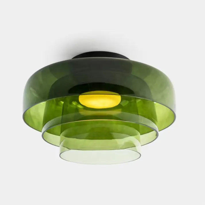 Lumenweave Nordic Style Ceiling Light With Handcrafted Glass Shade For Living Rooms And Dining Areas