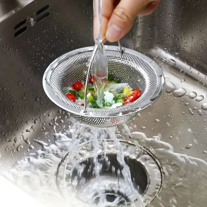 DRAINSAFE Zeef met gaasfilter voor de gootsteen - vangt etensresten op voor een soepele waterafvoer