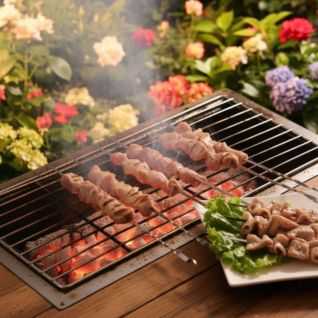 GRILLSPIKE Frigărui din oțel inoxidabil pentru grătar — set reutilizabil pentru gătit la grătar