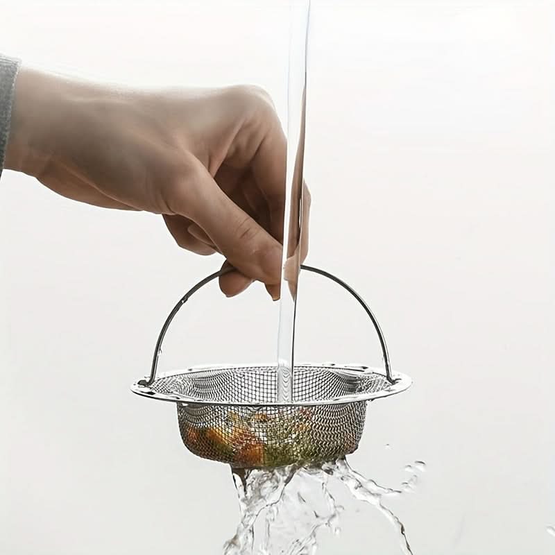 DRAINSAFE Zeef met gaasfilter voor de gootsteen - vangt etensresten op voor een soepele waterafvoer