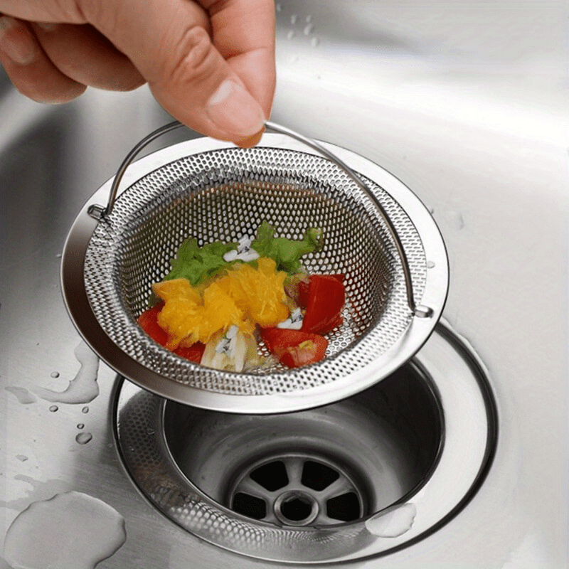 DRAINSAFE Zeef met gaasfilter voor de gootsteen - vangt etensresten op voor een soepele waterafvoer