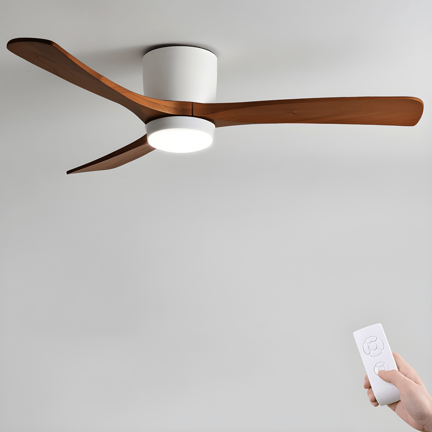 Everwood Nordic Ceiling Fan With Integrated LED Light, Available In 42 And 48 Inch Diameters