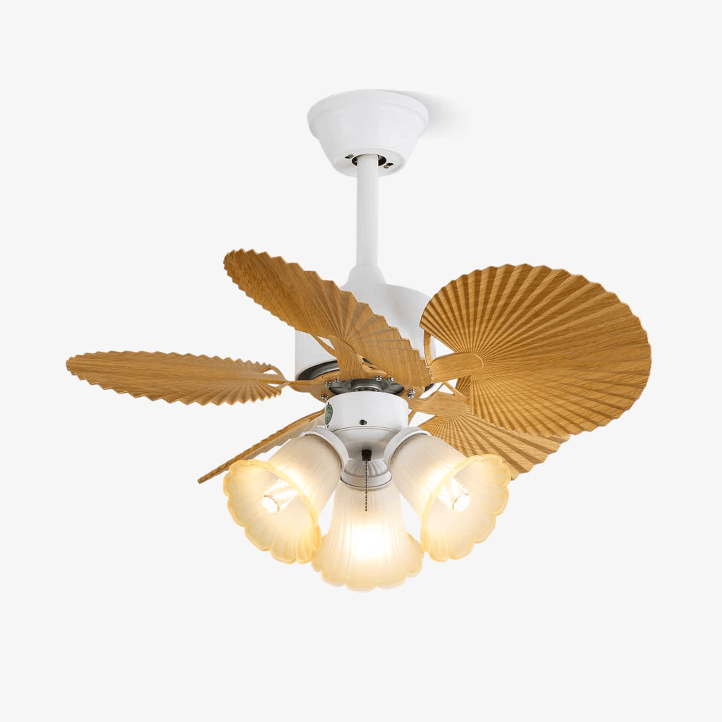 Aurelia Vintage Ceiling Fan With Wood And LED Lighting