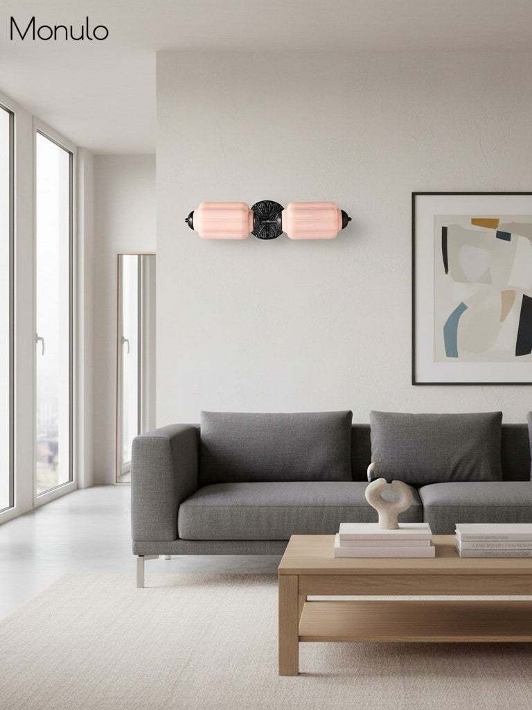 Eloise Vintage Glass Horizontal Wall Light For Living Room And Hallway
