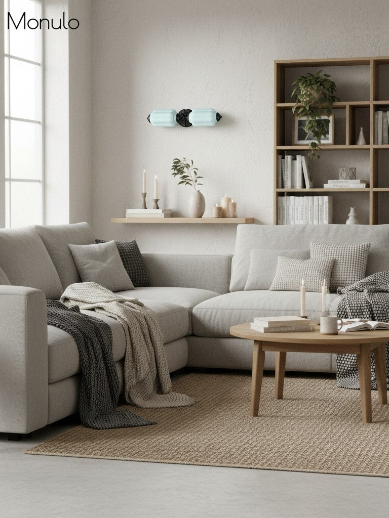 Eloise Vintage Glass Horizontal Wall Light For Living Room And Hallway