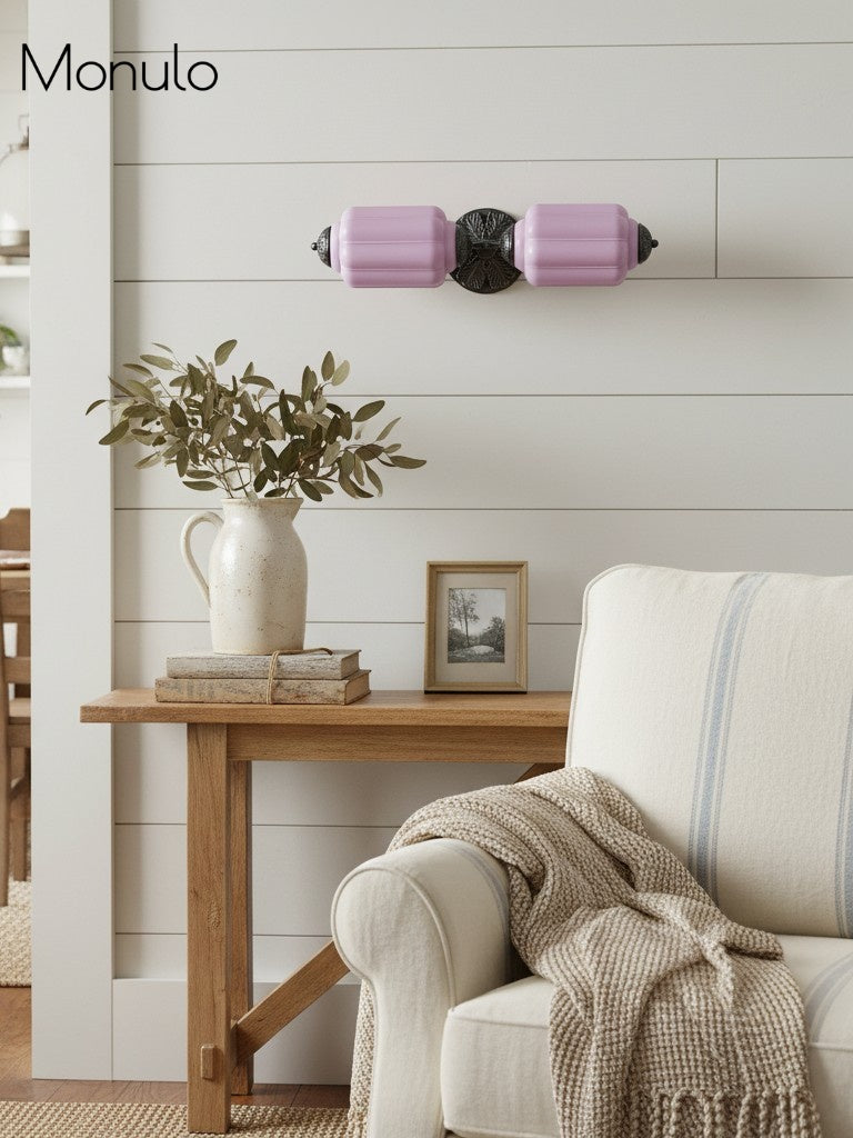Eloise Vintage Glass Horizontal Wall Light For Living Room And Hallway