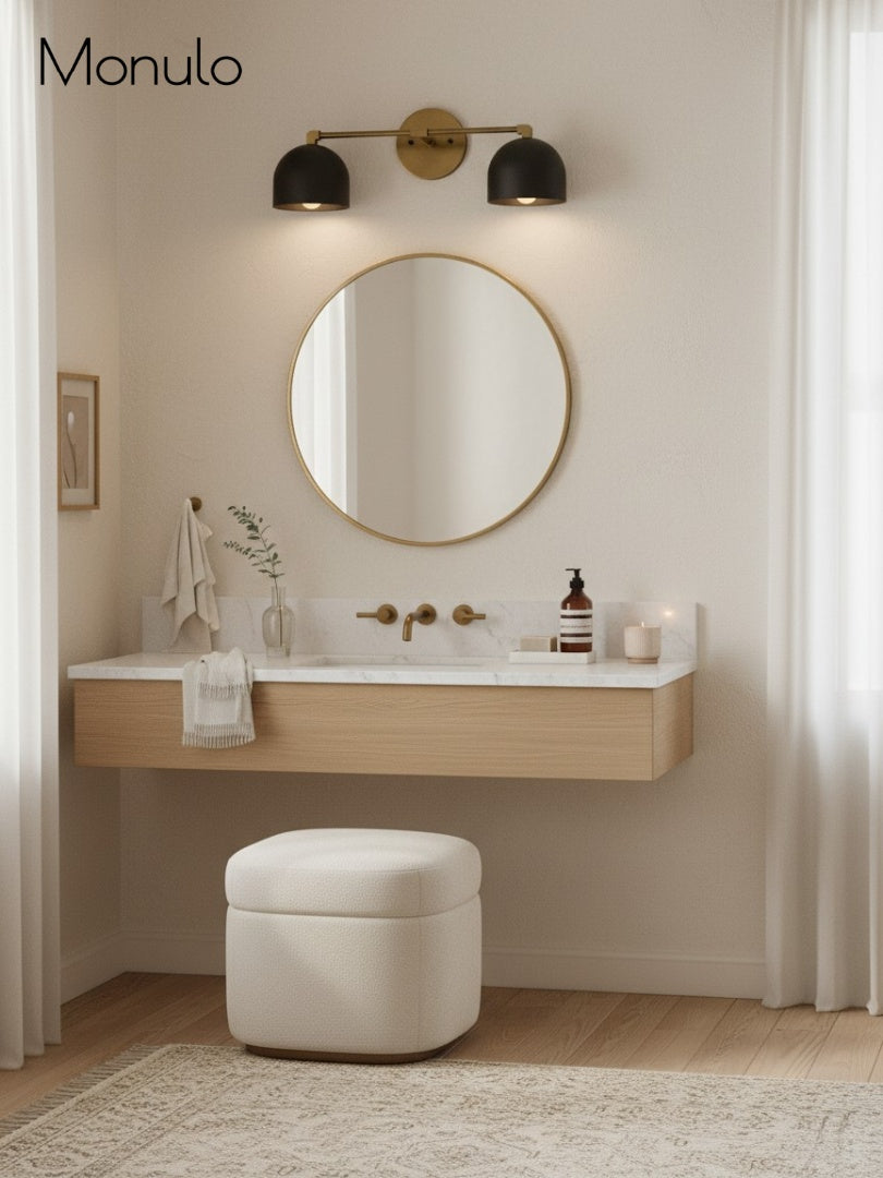 Mid-Century Dome Wall Lamp With Retro Design For Bathroom And Hallway