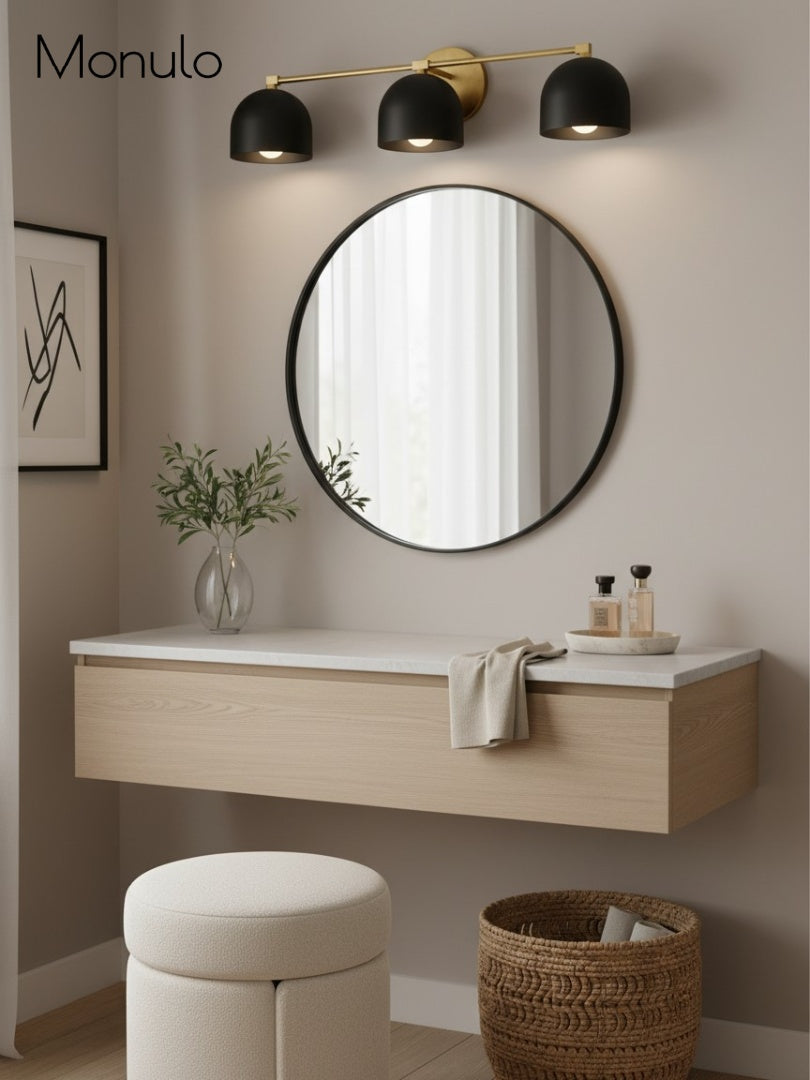 Mid-Century Dome Wall Lamp With Retro Design For Bathroom And Hallway