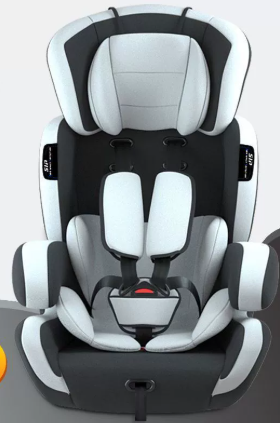 Adjustable Child Car Seat With Five-Point Harness In Black